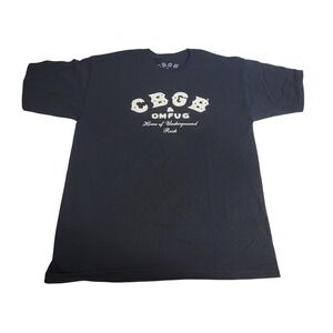 CBGB OMFG Home of Underground Rock Graphic T-Shirt Mens Medium Black NYC Punk